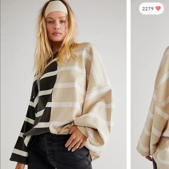 People Uptown Stripe Pullover 